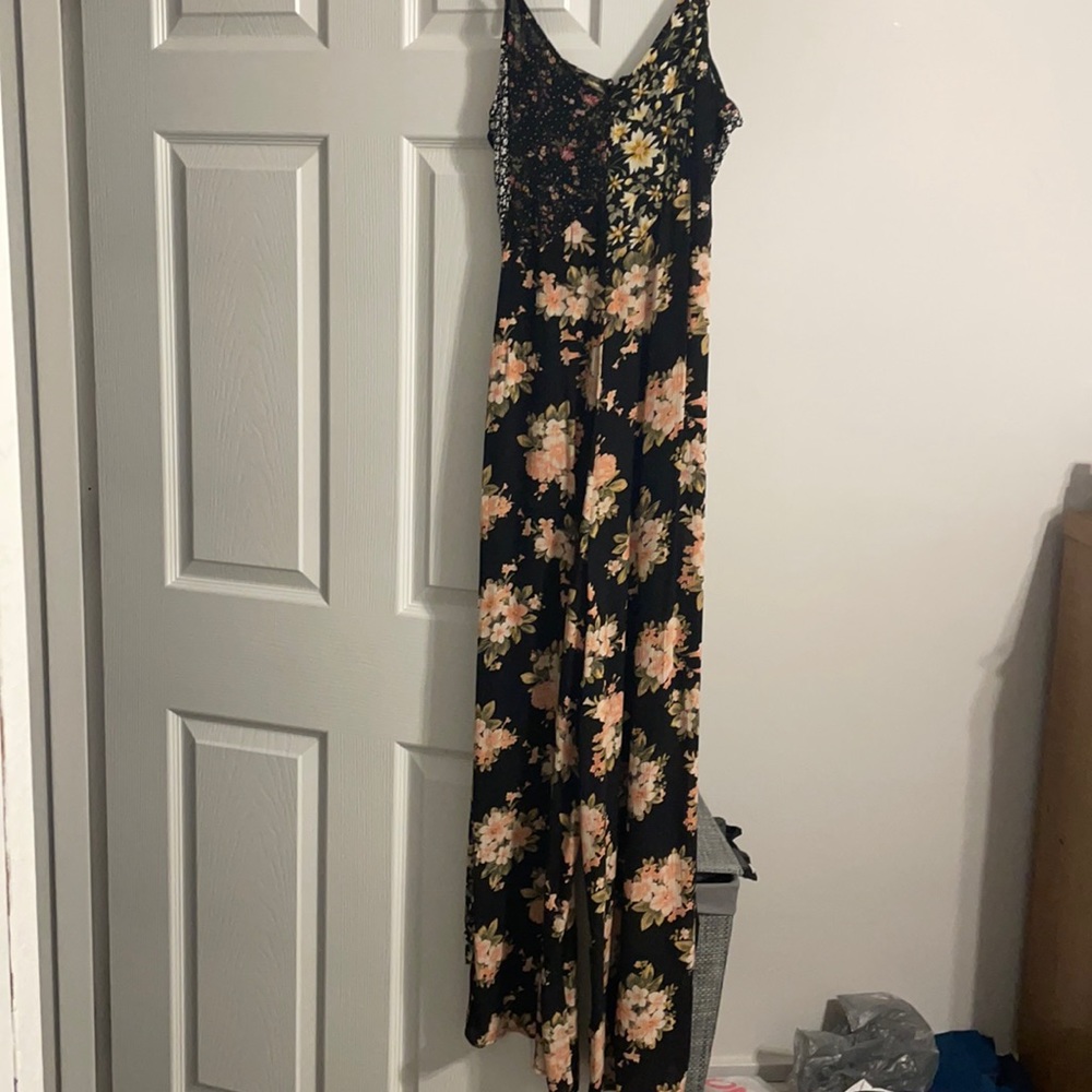 American Eagle floral pant romper
